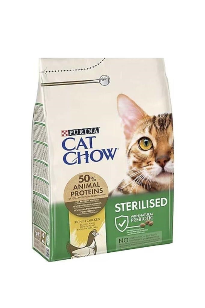 Cat Chow Sterilised Tavuklu Kısırlaştırılmış Yetişikin Kedi Maması 3 Kg