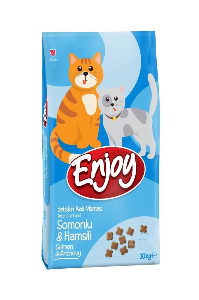Enjoy Somonlu Hamsili Yetişkin Kedi Maması 10 Kg