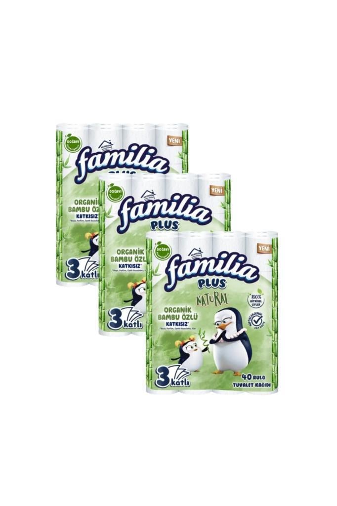 Familia Plus Natural Tuvalet Kağıdı 40'lı 3 Paket