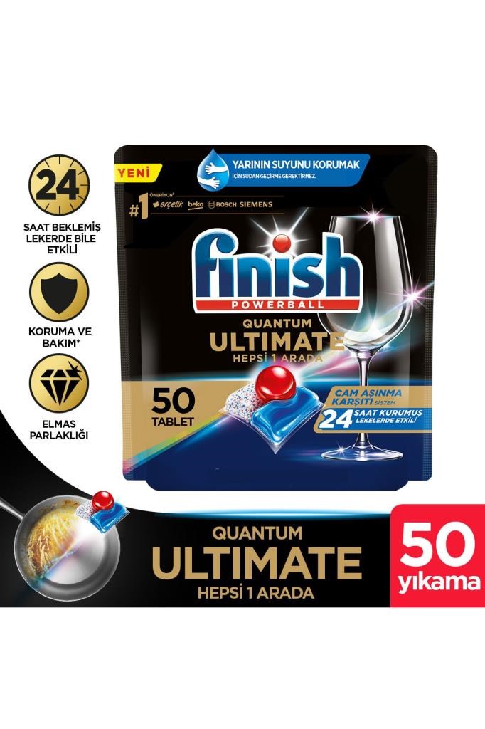 Finish Quantum Ultimate 50 Kapsül Bulaşık Makinesi Deterjanı Tableti