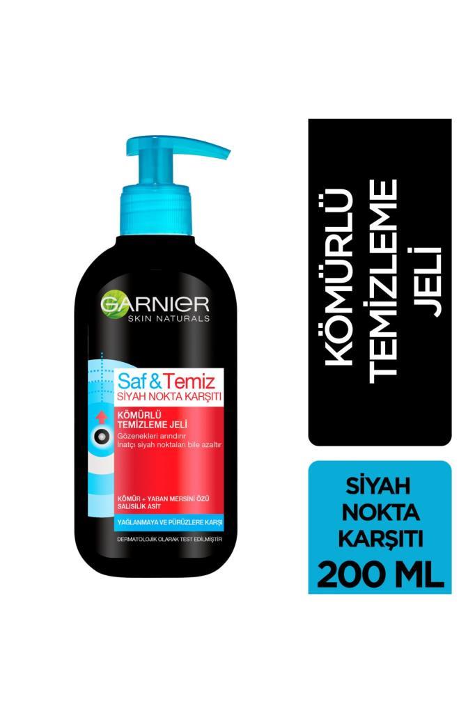 Garnier Saf & Temiz Siyah Nokta Karşıtı Kömürlü Temizleme Jeli 200ml