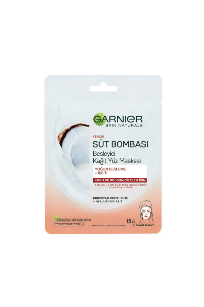 GarnierSüt Bombasi Besleyici Kağıt Yüz Maskesi