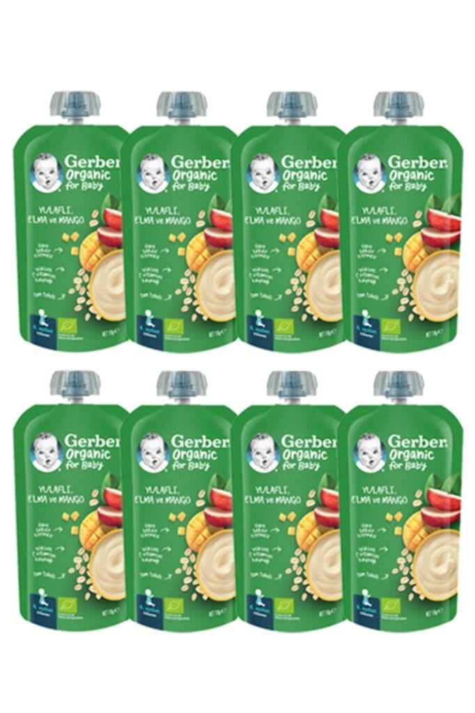 Gerber Organik Yulaflı Elma Ve Mango Püresi 110g X 8 Adet