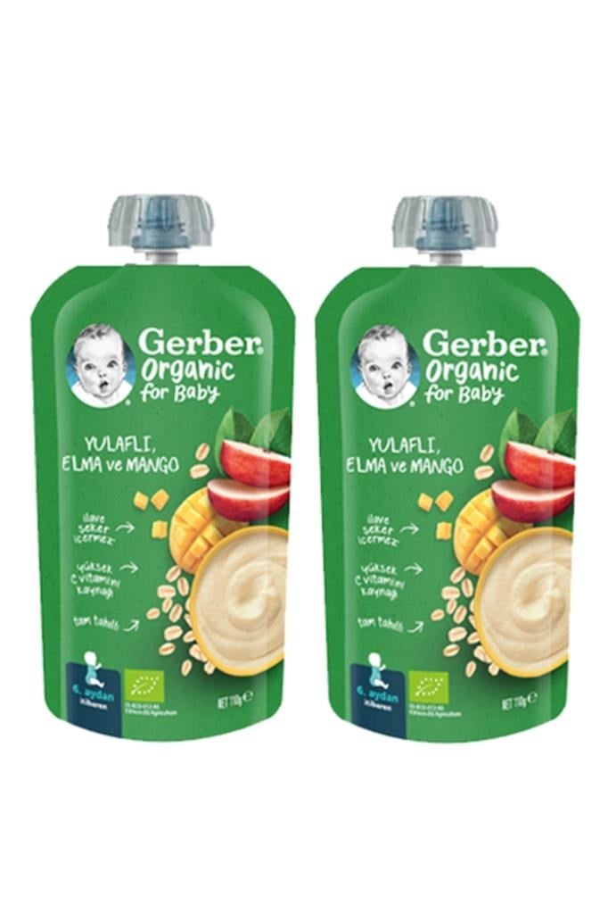 Gerber Organik Yulaflı Elma Ve Mango Püresi 110g X 2 Adet