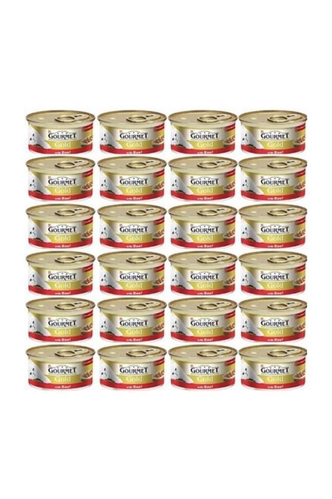 Gourmet Gold Parça Etli Sığır Etli Kedi Konservesi 85 Gr x 24 Adet