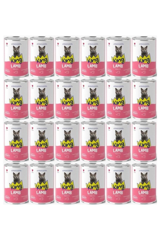 King KUZU ETLİ YETİŞKİN KEDİ KONSERVESİ 400 GR*24 Adet