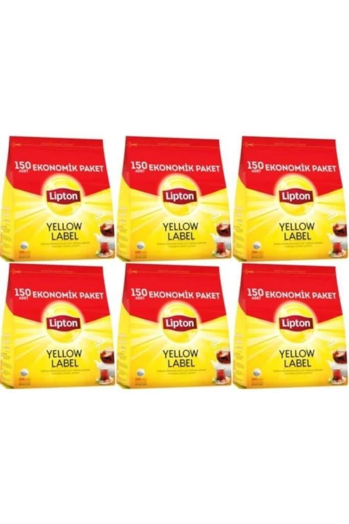 Lipton Yellow Label Demlik Siyah Poşet Çay 150 Adetli 6 Paket