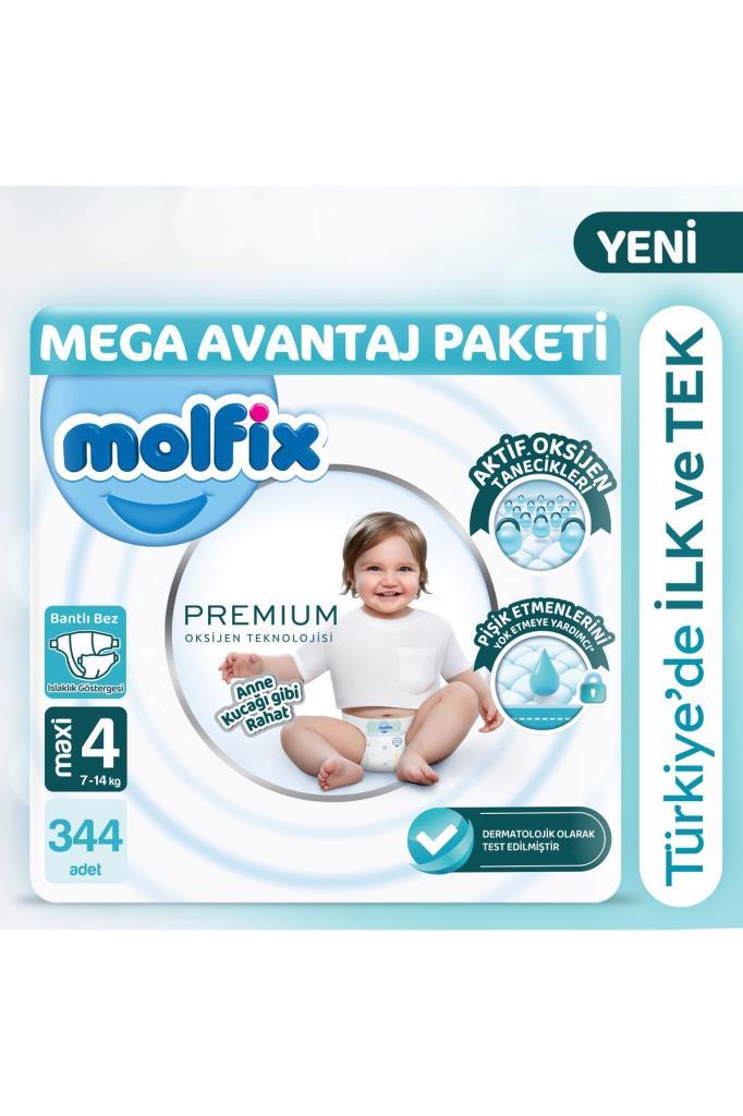 Molfix Premium Mega Avantaj Paketi 4 Beden 344 Adet