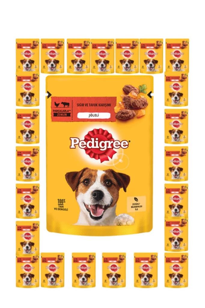 Pedigree Sığırlı Ve Kuzulu Yetişkin Köpek Yaş Maması 24 X 100 gr