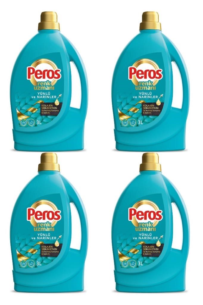 Peros Sıvı Deterjan Narinler Turkuaz 4x3L