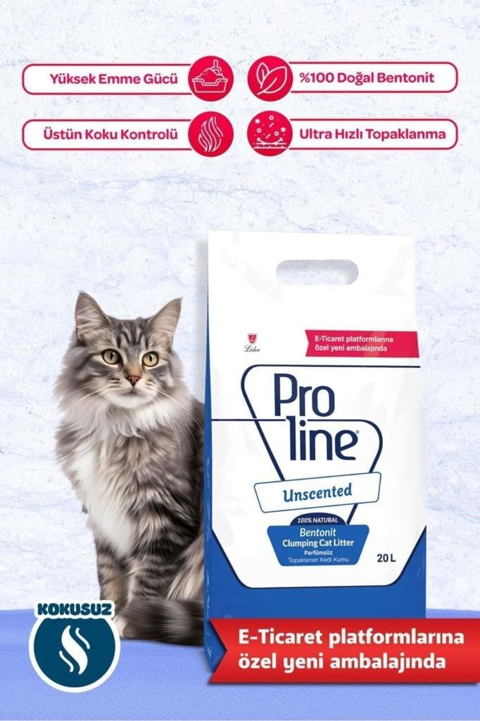 Proline Bentonit Kedi Kumu 20 Lt