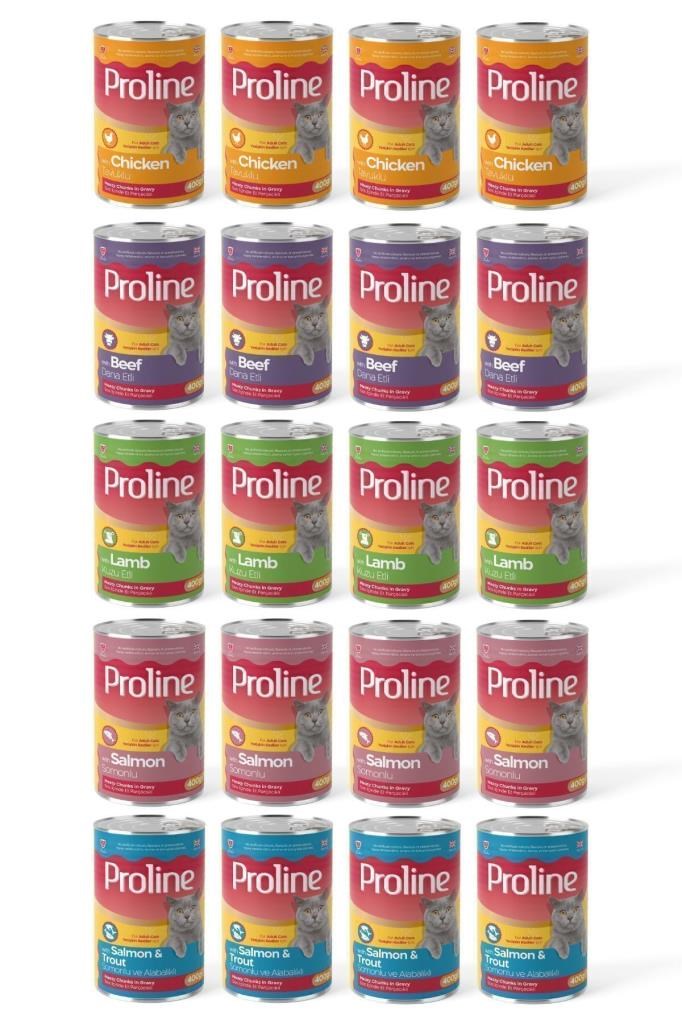 Proline Karışık Konserve Kedi Maması 400 Gr X 20 Adet