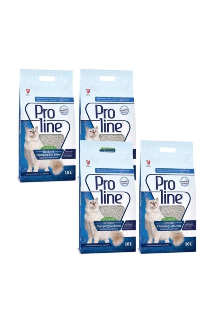 Proline Naturel Parfümsüz Kedi Kumu 10 lt x 4 Adet