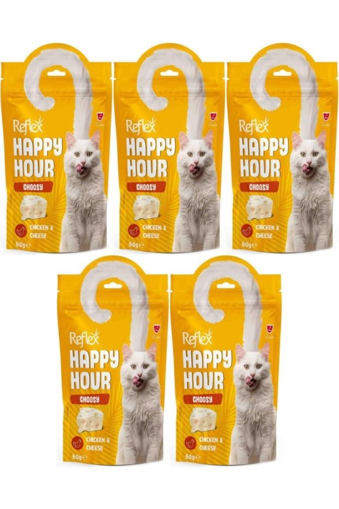 Reflex Happy Hour Choosy Tavuklu Ve Peynirli Kedi Ödül Maması 60gr - 5 Adet
