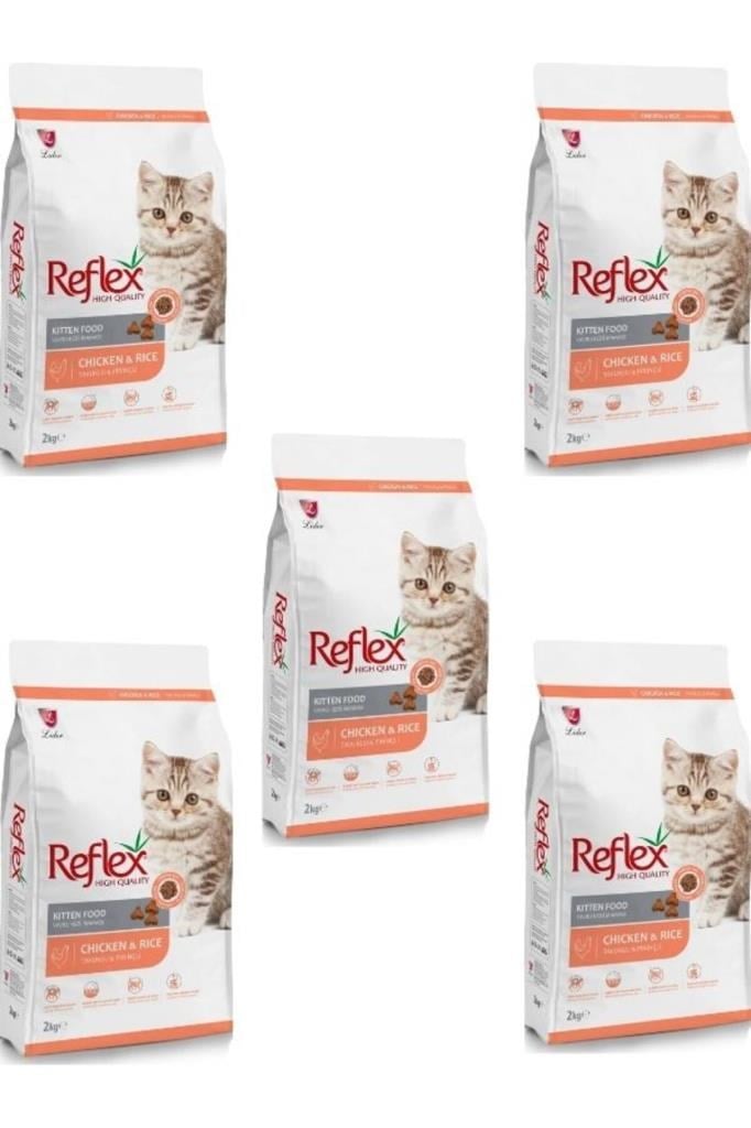 Reflex Kitten Tavuklu Ve Pirinçli Yavru Kedi Maması 2 Kg X 5 Adet