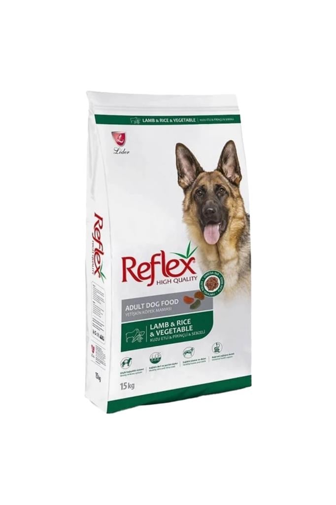 Reflex Kuzulu Pirinçli ve Sebzeli Yetişkin Köpek Maması 15kg
