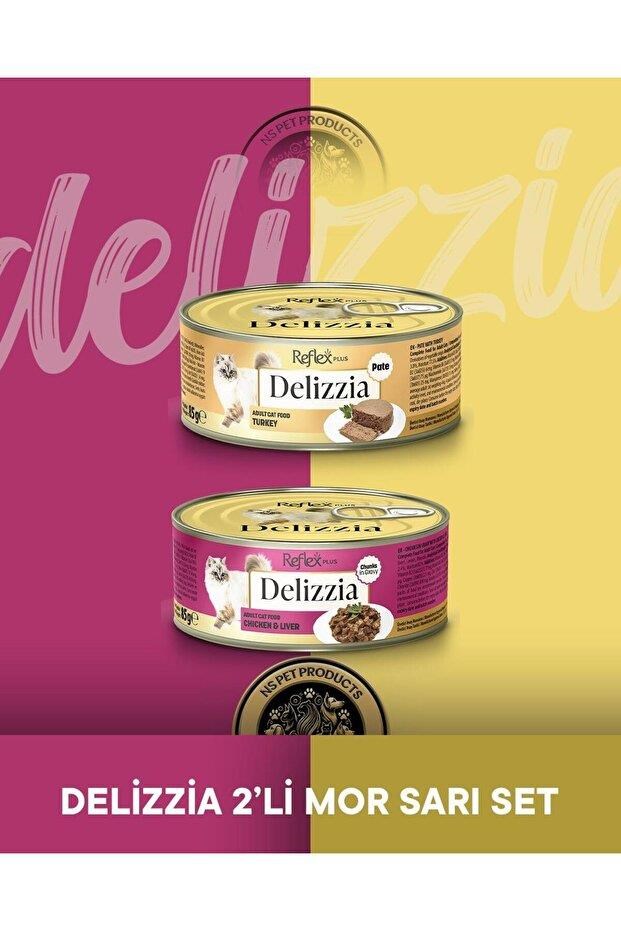 Reflex Plus Delizzia Hindi Etli Pate & Tavuklu-Ciğerli Gravy Yetişkin Kedi Maması Seti 2x85 gram