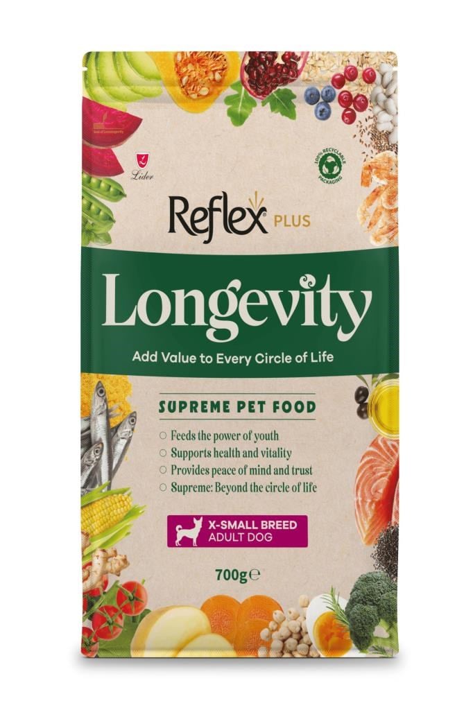 Reflex Plus Longevity Çok Küçük Irk Yetişkin Köpek Maması 700g