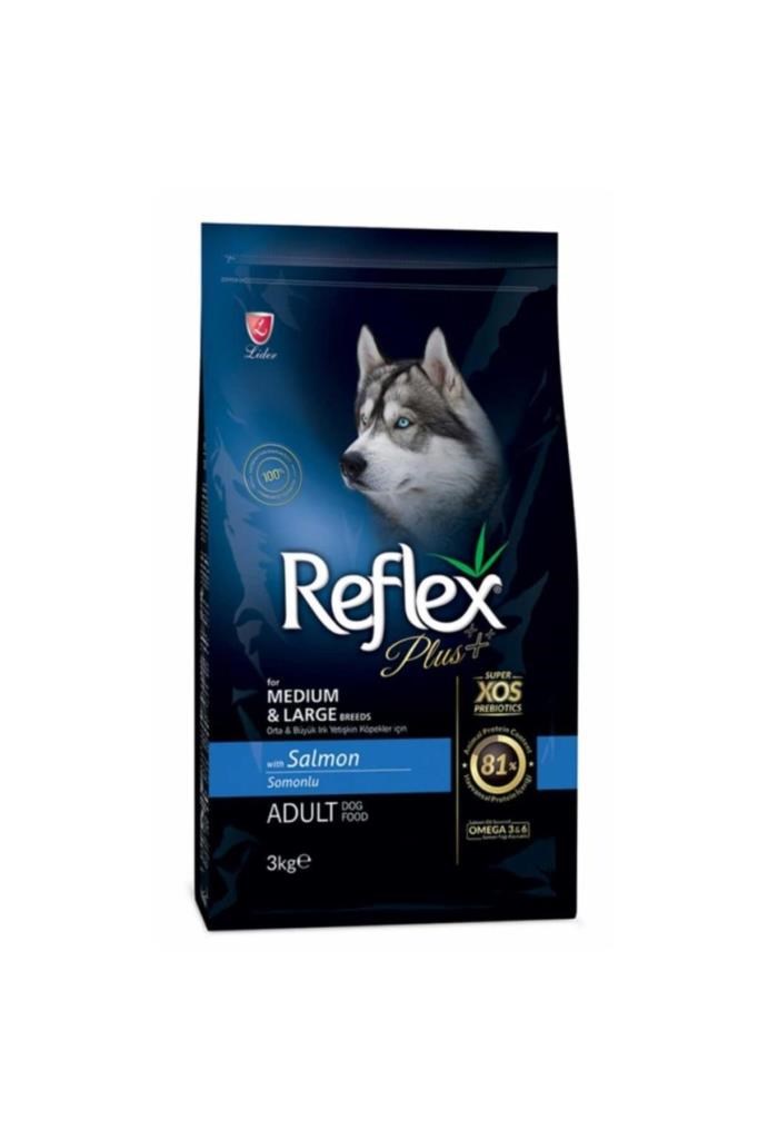 Reflex Plus Somonlu Orta ve Büyük Irk Yetişkin Köpek Maması 3 Kg