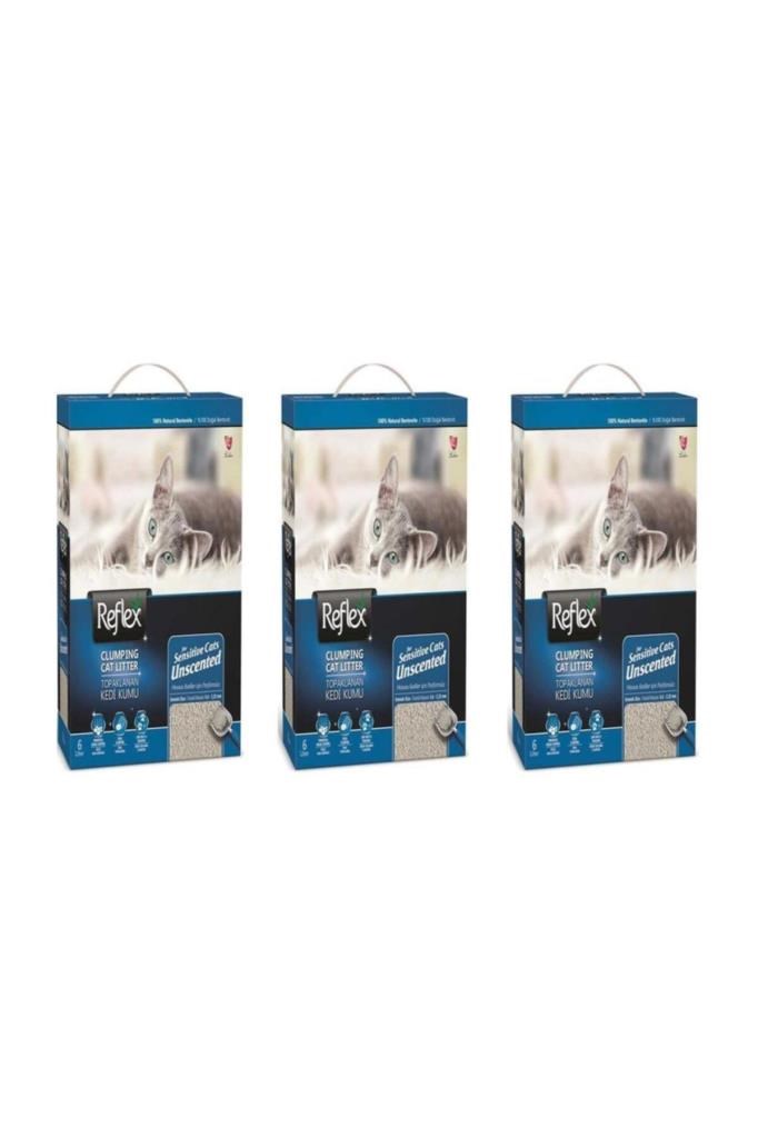 Reflex Sensitive Kokusuz Kedi Kumu 6 lt 3 Adet