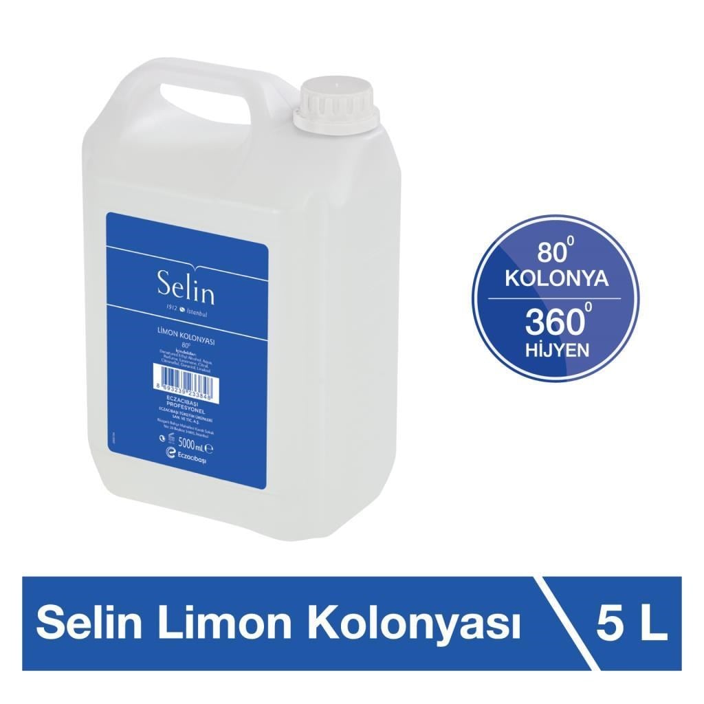 Selin Limon Kolonyası 5 Litre 80 Derece