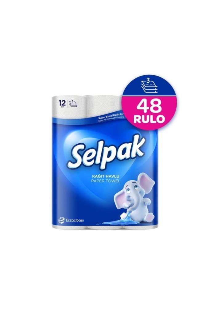 Selpak Kağıt Havlu 12x4 Set (48 Rulo Kağıt Havlu)