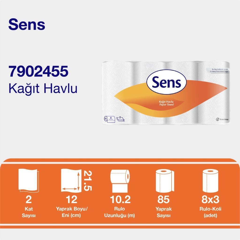 Sens Kağıt Havlu 8 Rulo