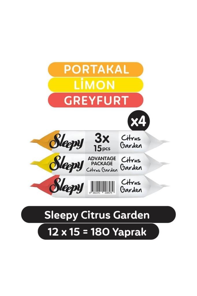 Sleepy Citrus Garden Cep Mendili 12x15 (180 YAPRAK)