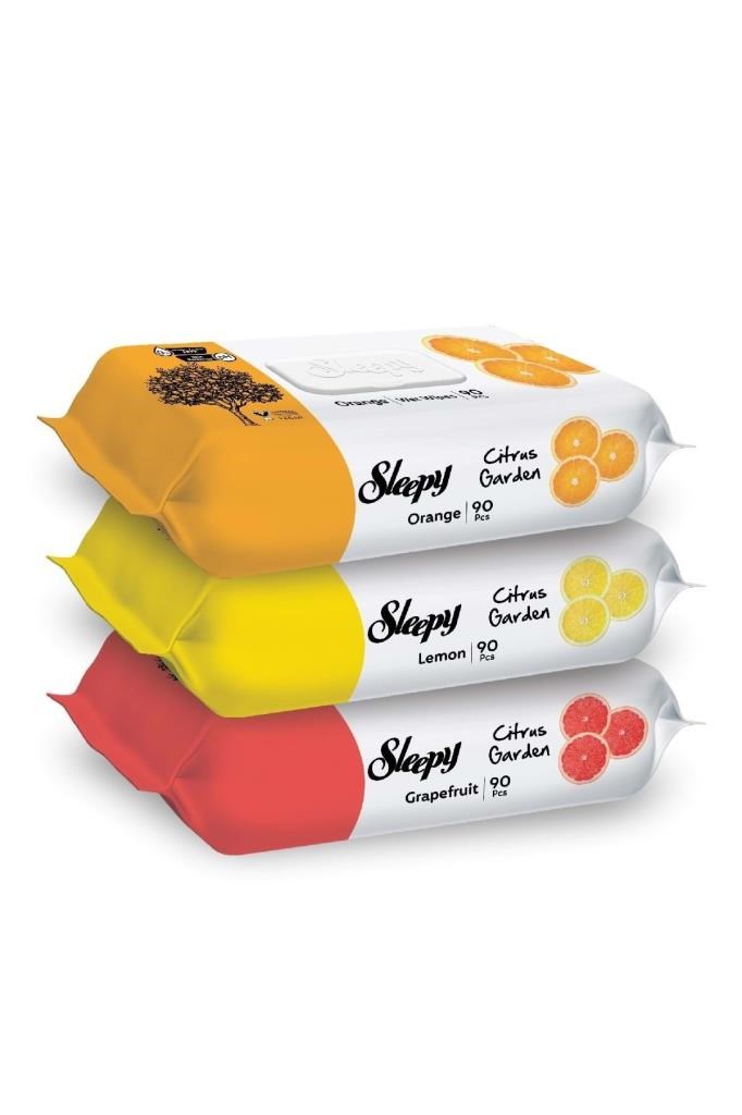 Sleepy Citrus Garden Lemon Islak Mendil 90 x 3