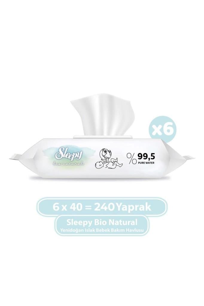 Sleepy Islak Mendil Bio Natural Yeni Doğan x6 Adet