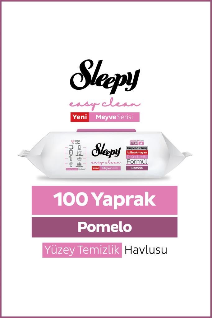 Sleepy Meyve Serisi Yüzey Temizlik Havlusu Mendili Pomelo 100 Yaprak