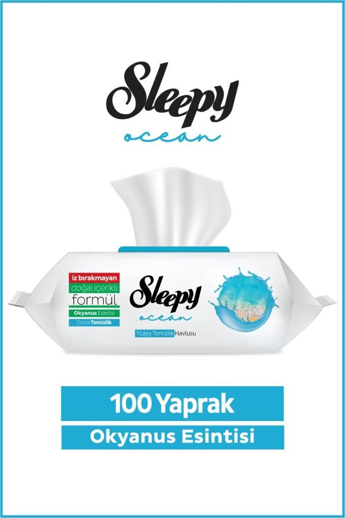 Sleepy Ocean Yüzey Temizlik Havlusu&Mendili Okyanus Esintisi 100 Yaprak