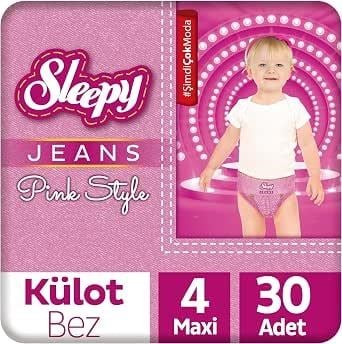 Sleepy Pink Jeans Külot Bez 4 Numara Maxi 30 Adet