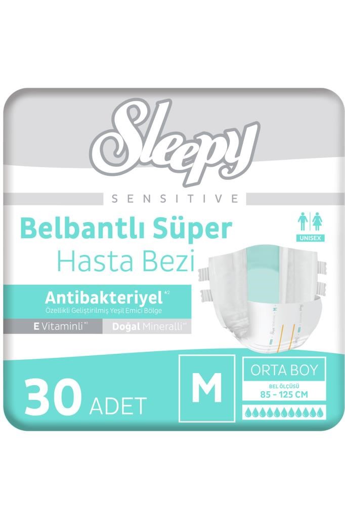 Sleepy Sensitive Süper Yetişkin Hasta Bezi Medium 30 Adet