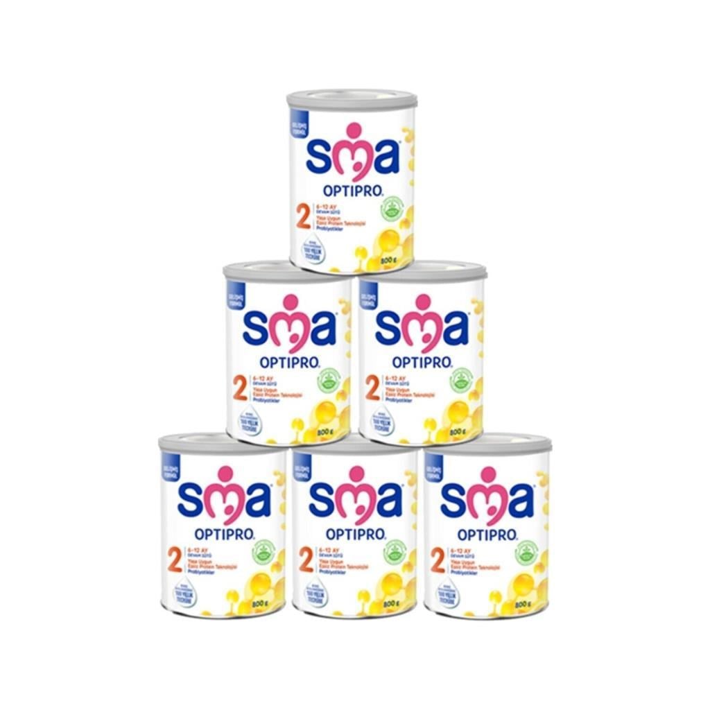 SMA Optipro 2 No Probiyotik Devam Sütü 800 gr X 6 Adet