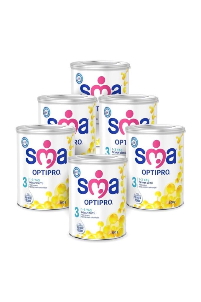 SMA Optipro 3 No 800 Gr 1-3 Yaş Devam Sütü x 6lı 