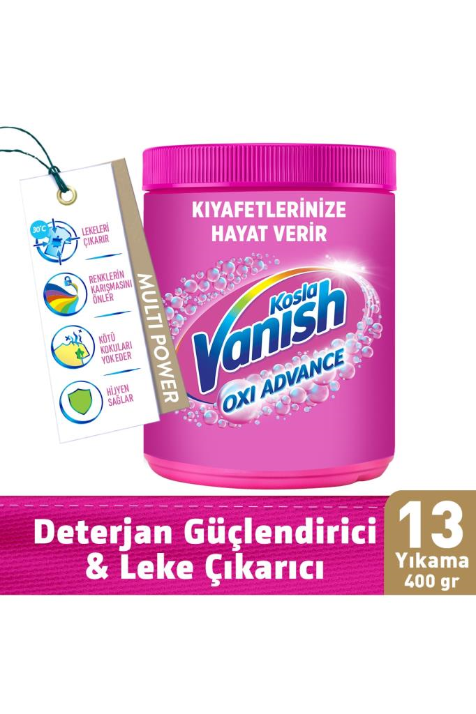 Vanish Kosla Multipower Çamaşır Leke Çıkarıcı Ve Deterjan Güçlendirici Toz 400 gr Renkliler
