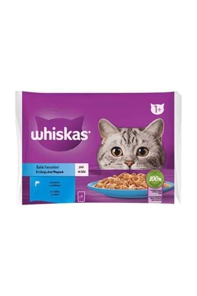 Whiskas Pouch Pure Delight Jöle Içerisinde Ton Balıklı Ve Somonlu Yetişkin Konserve Kedi Maması 4 Ad