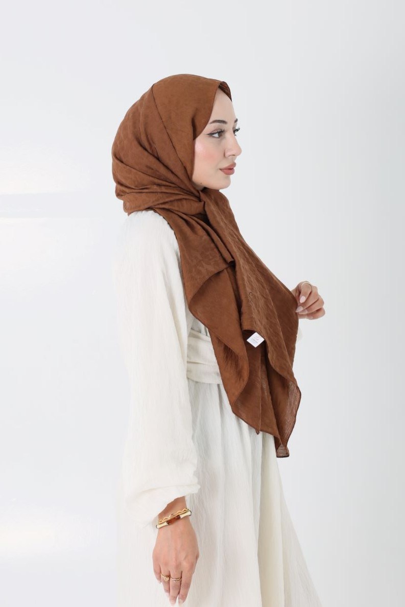 Aria Leopar Şal Kahve