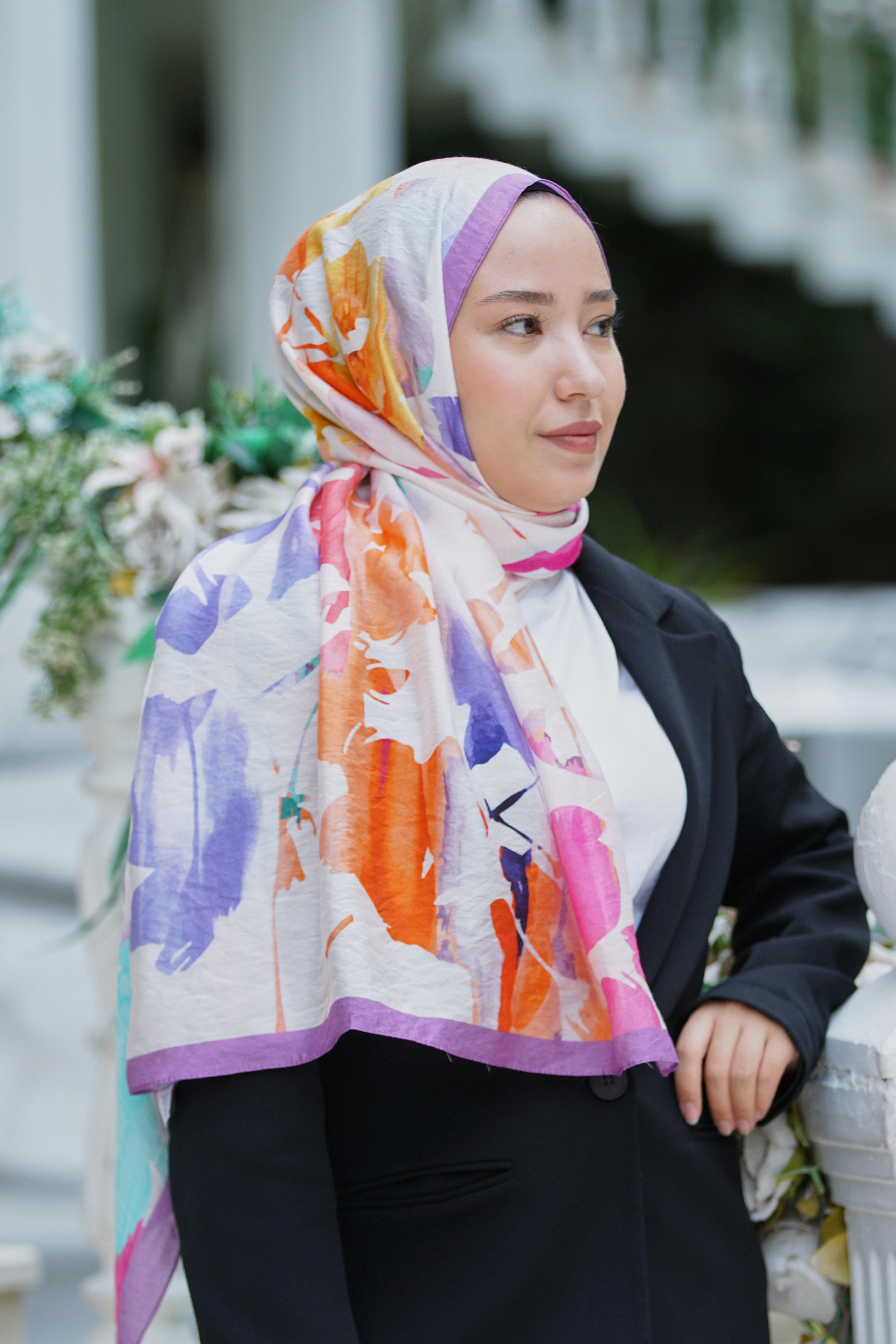 Loryan Scarf Dıamond  Aliza Şal - Mürdüm