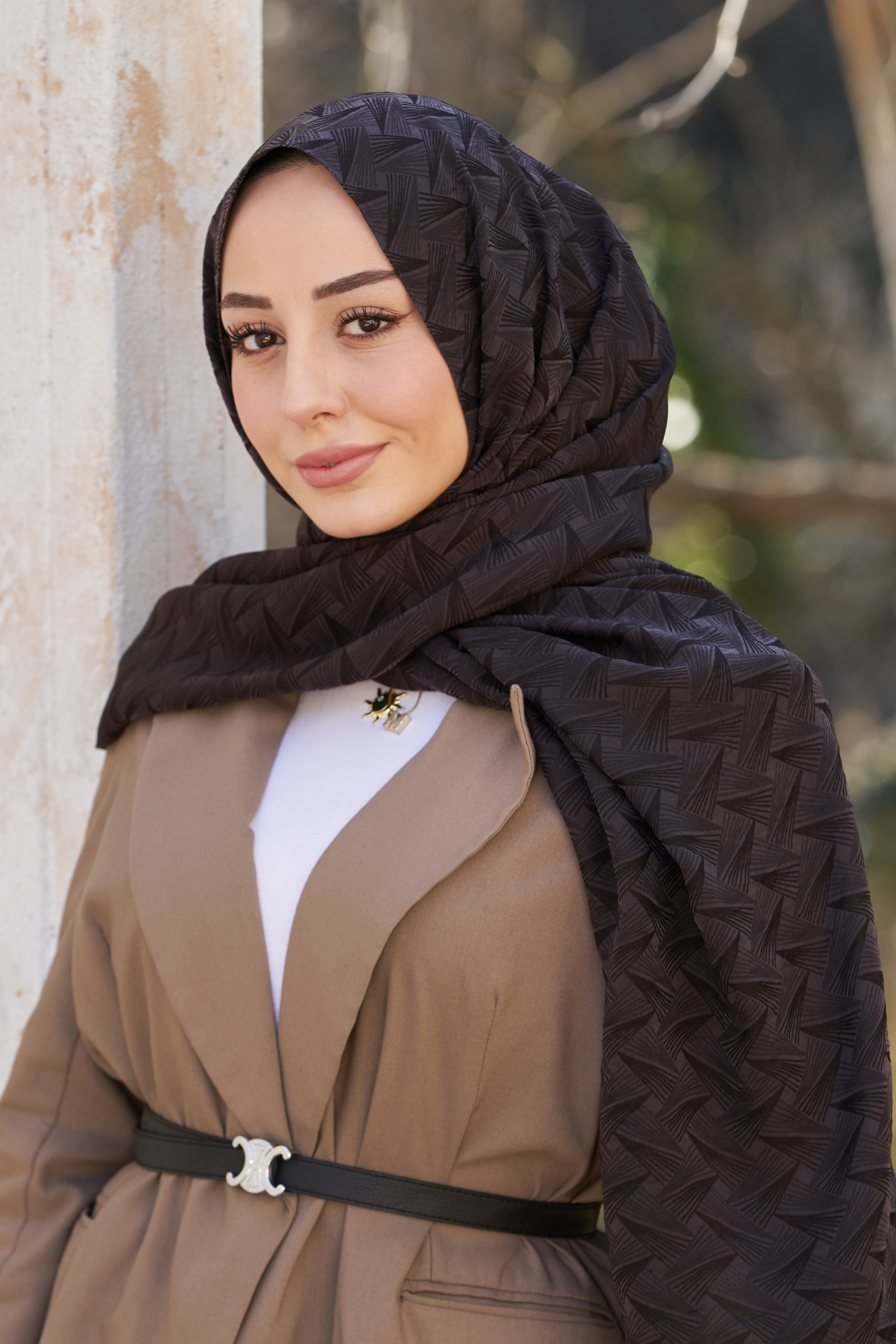 Loryan Scarf Aria Liva Şal - Acı Kahve