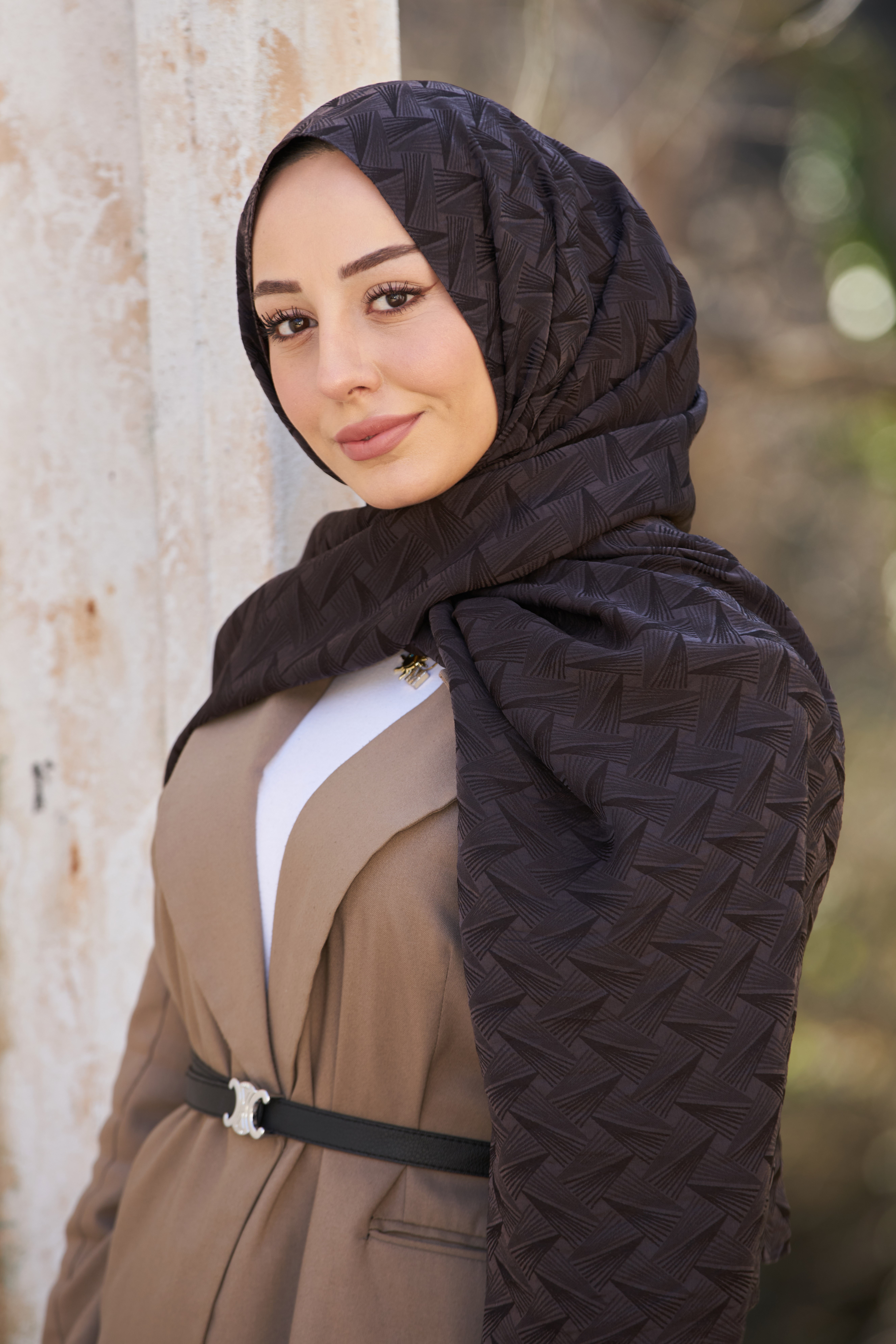 Loryan Scarf Aria Liva Şal - Acı Kahve