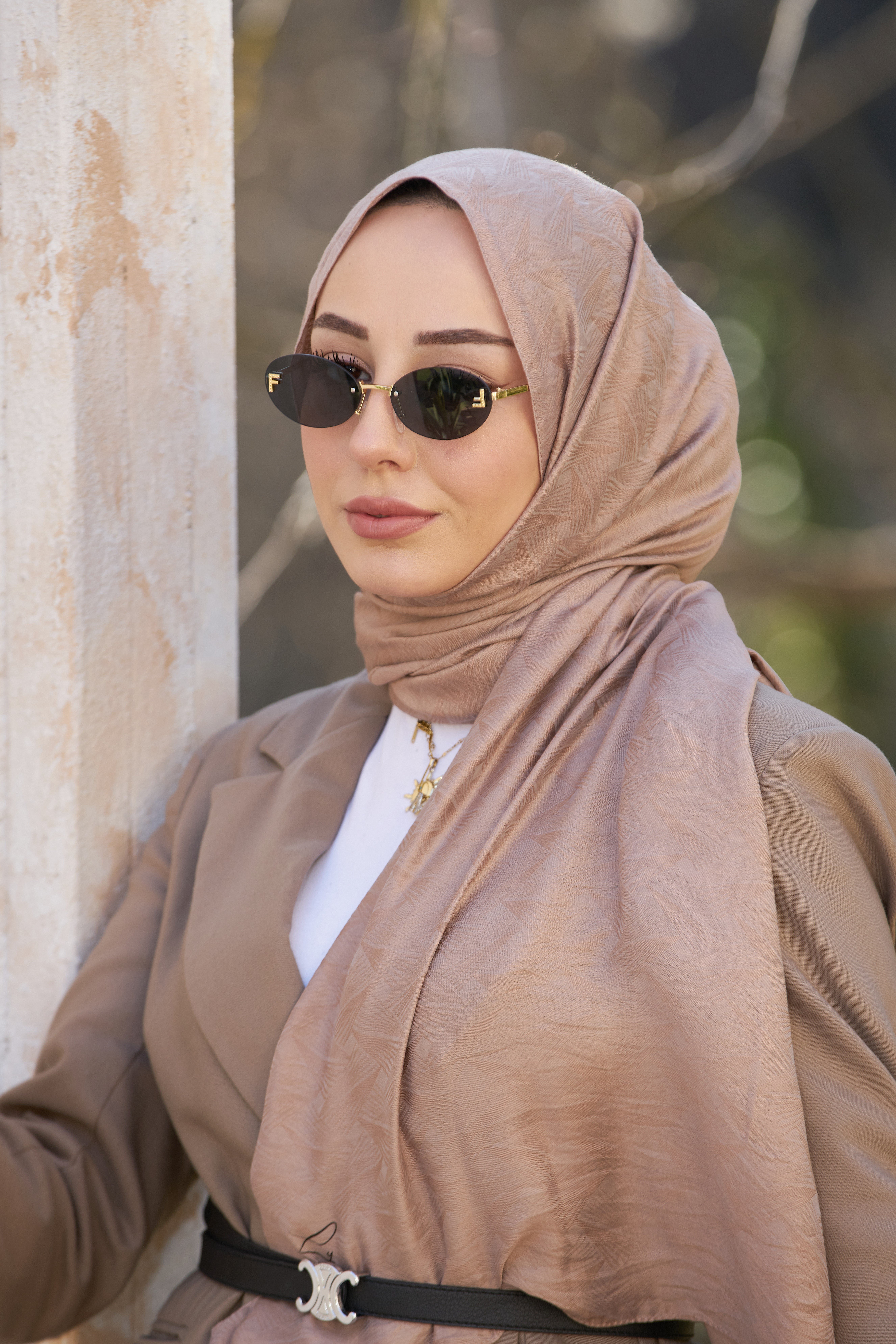 Loryan Scarf Aria Liva Şal - Vizon
