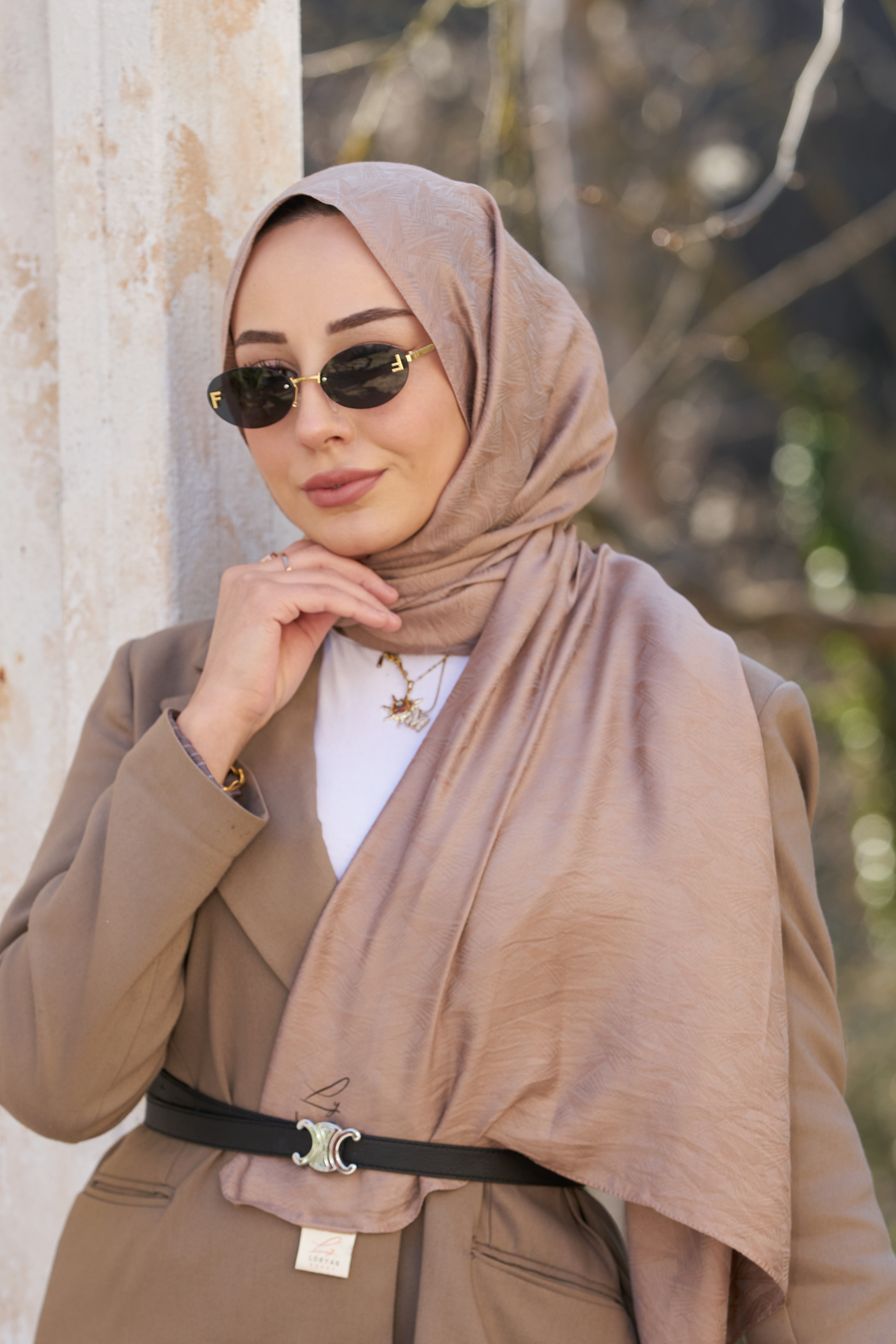 Loryan Scarf Aria Liva Şal - Vizon