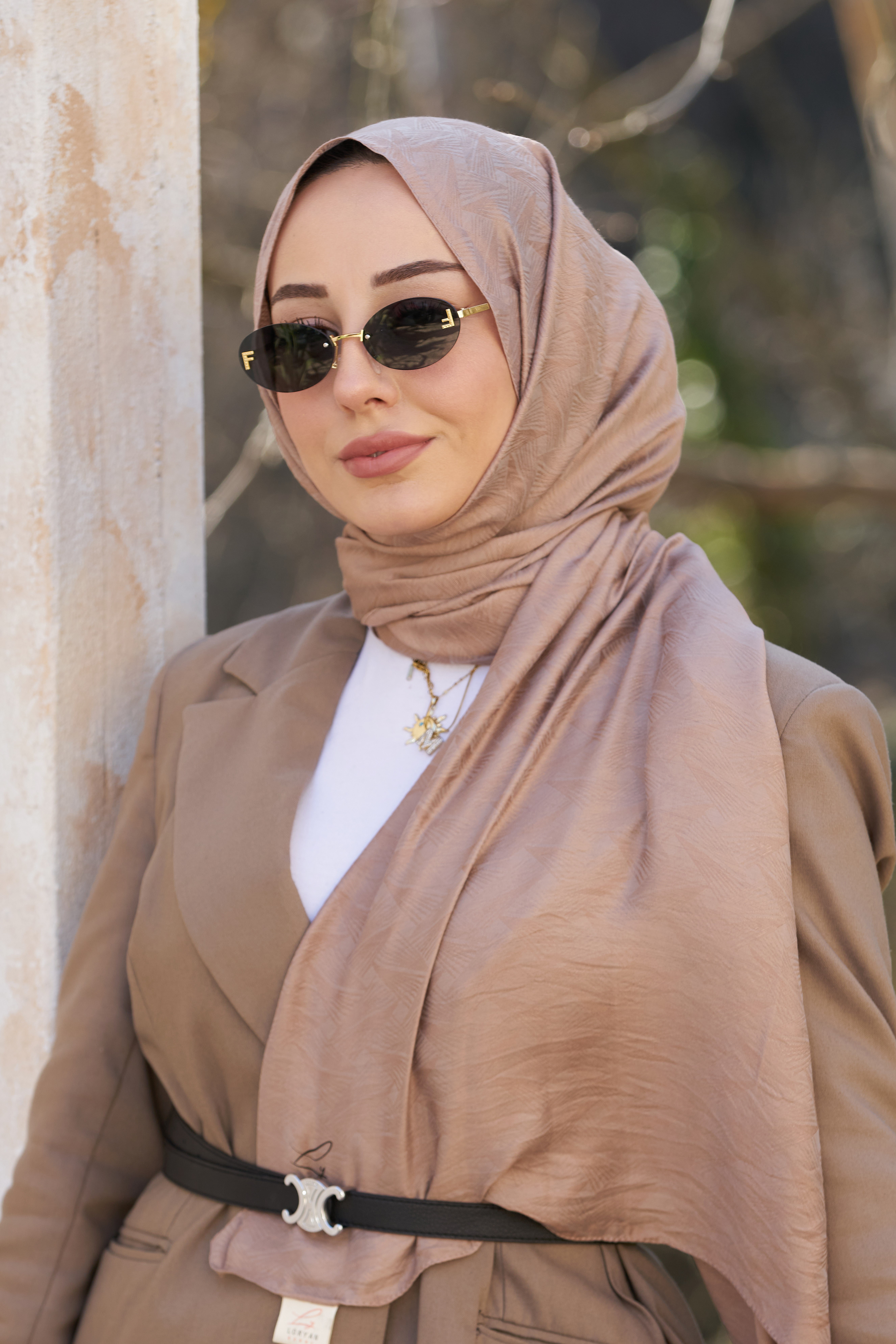 Loryan Scarf Aria Liva Şal - Vizon