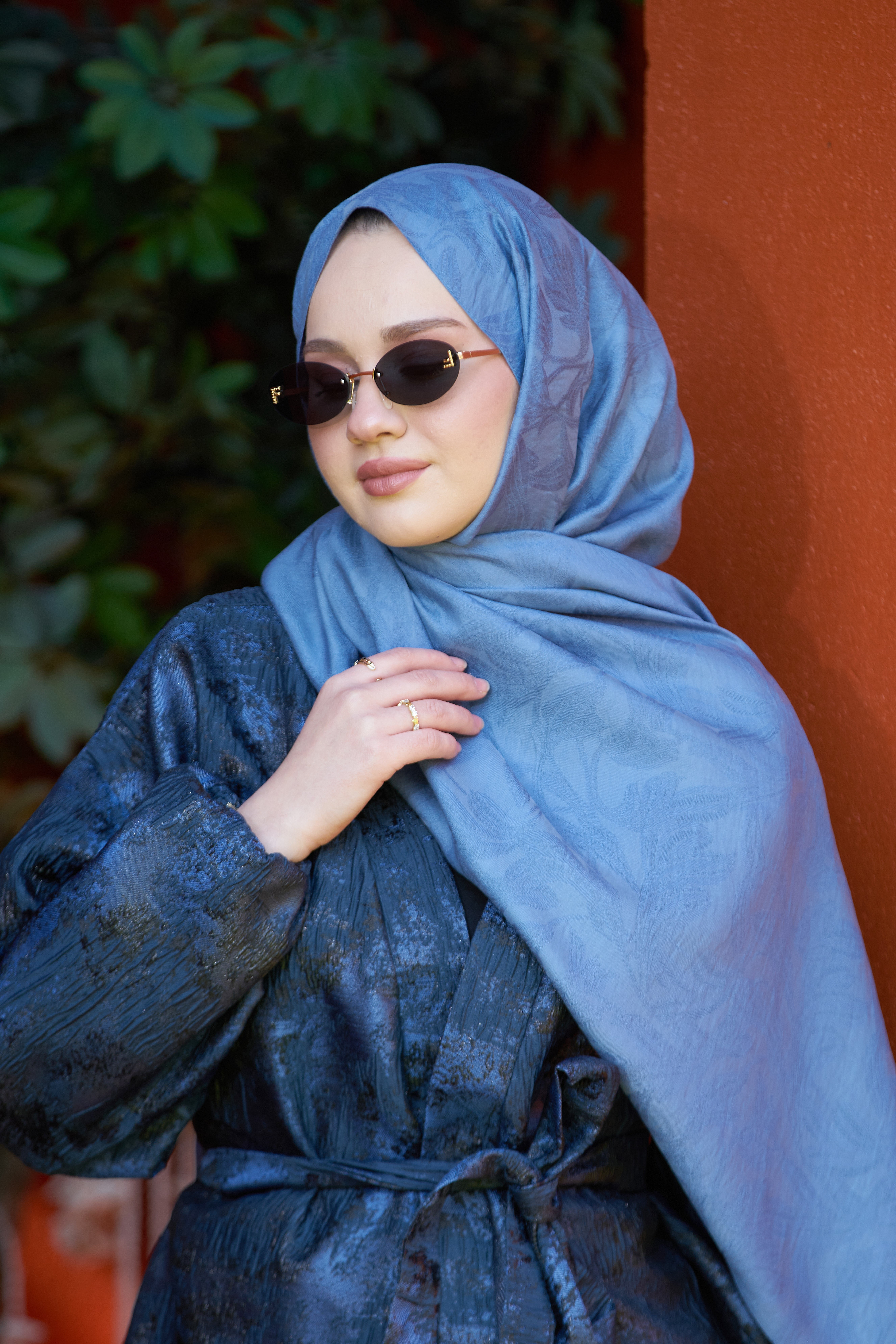 Loryan Scarf Aria Lotus Şal - İndigo