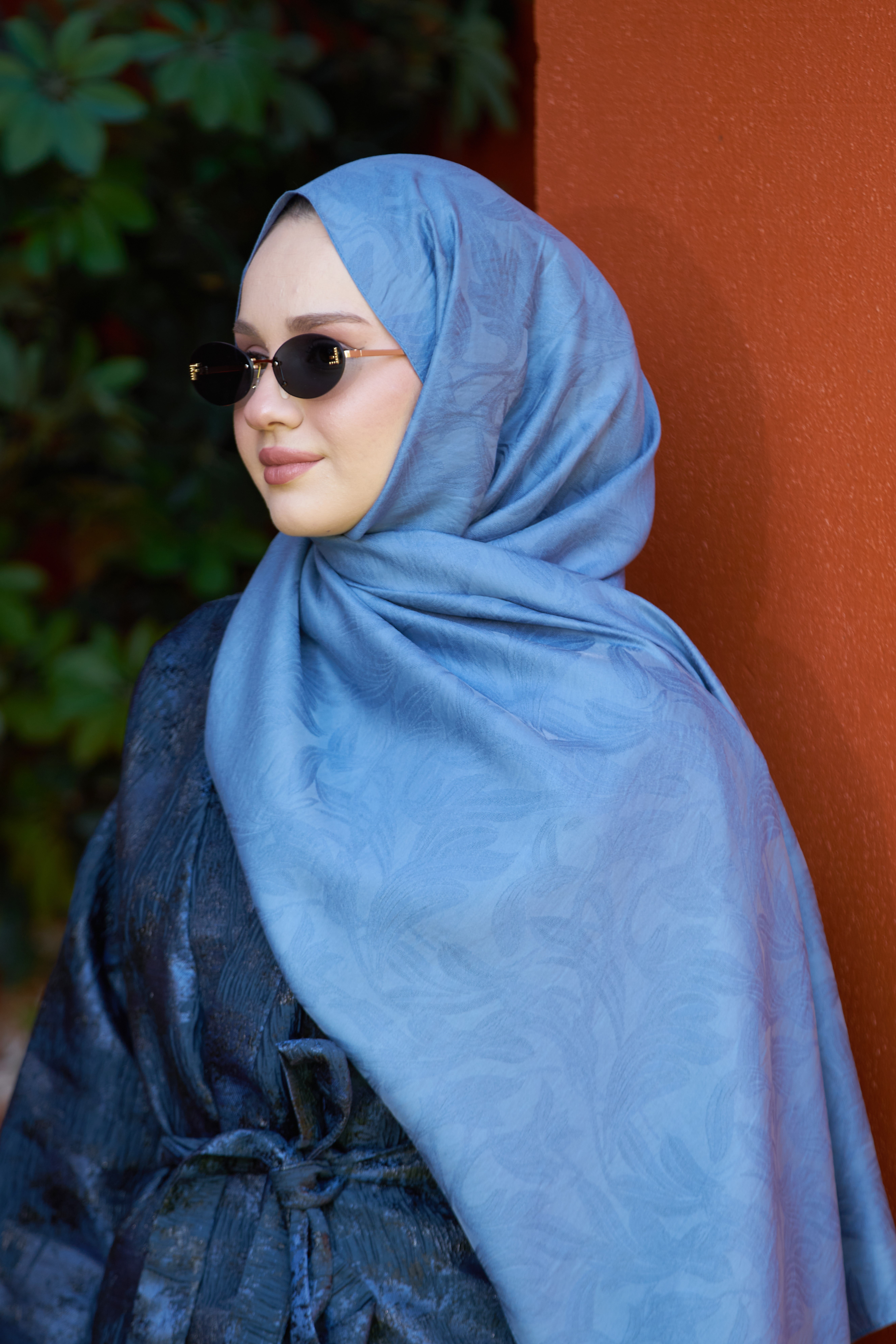 Loryan Scarf Aria Lotus Şal - İndigo