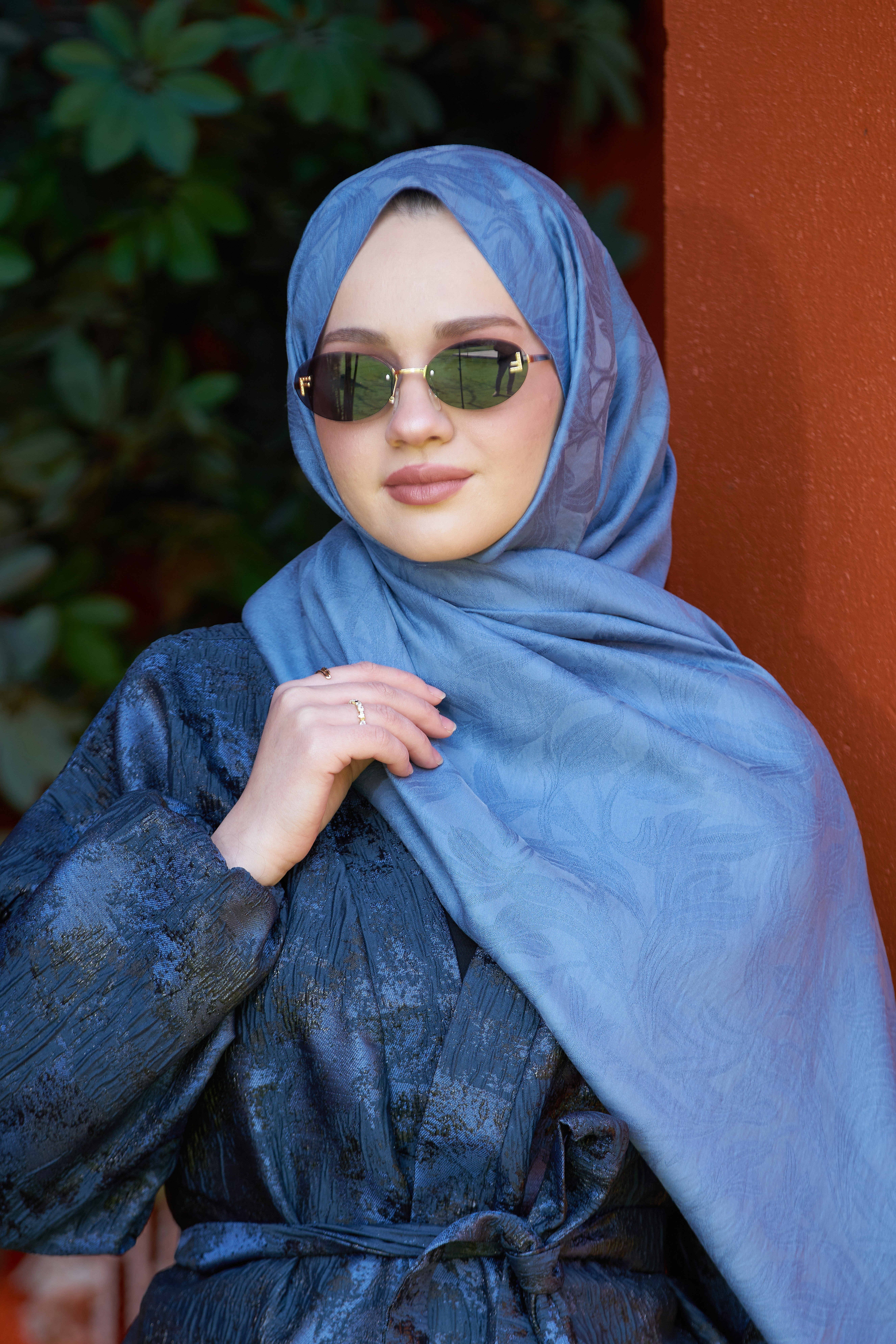 Loryan Scarf Aria Lotus Şal - İndigo