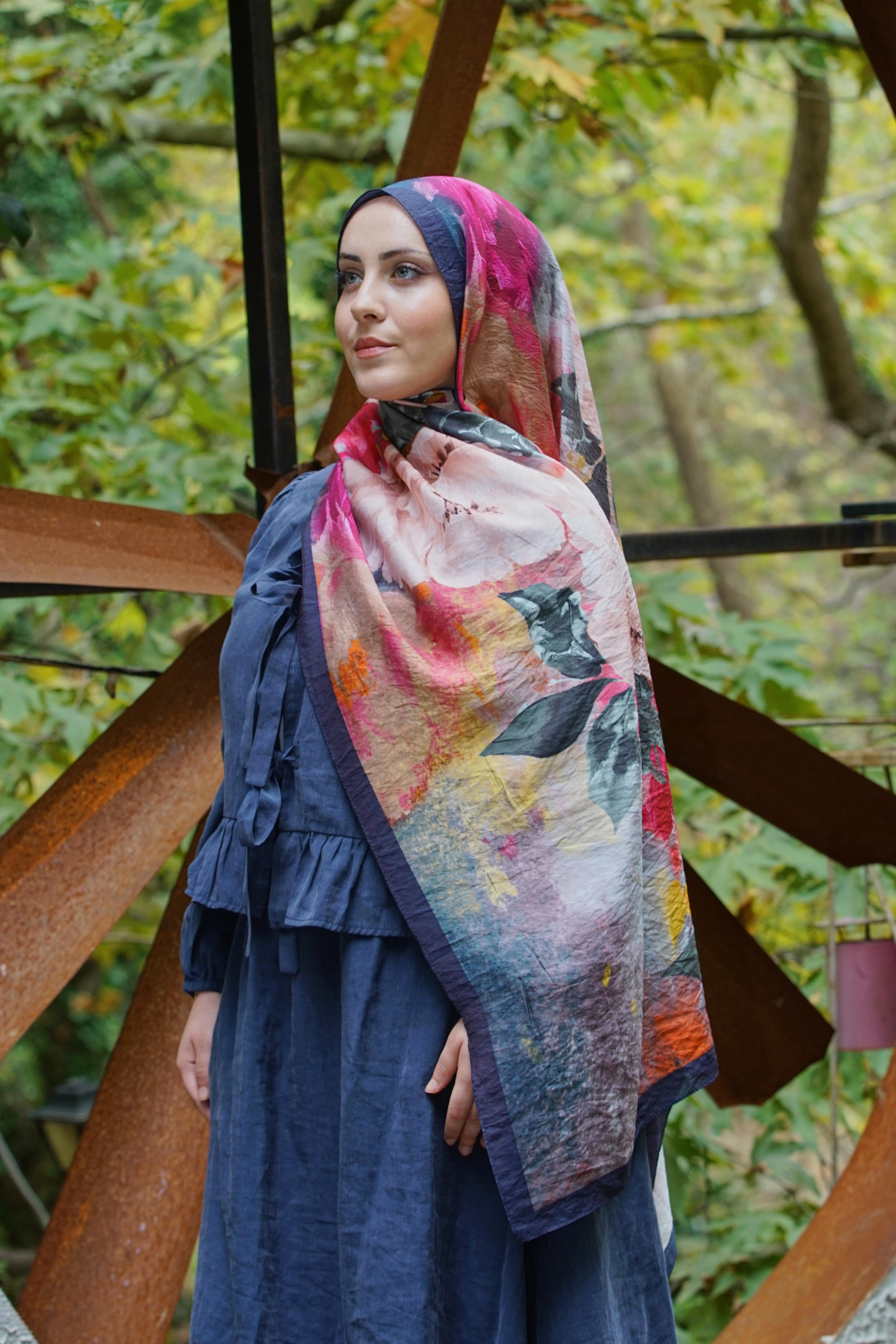 Loryan Scarf Dıamond Anna Şal - Lacivert