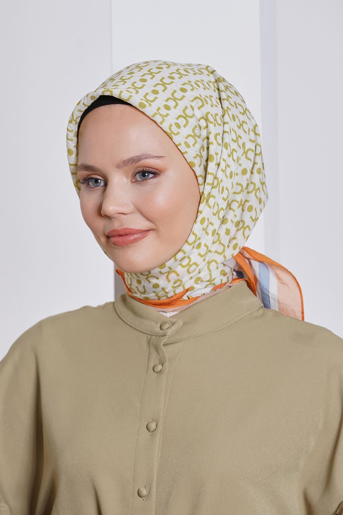Loryan Scarf Diamond Eşarp - Diamond Royal İpeksi Eşarp 4283 Orange